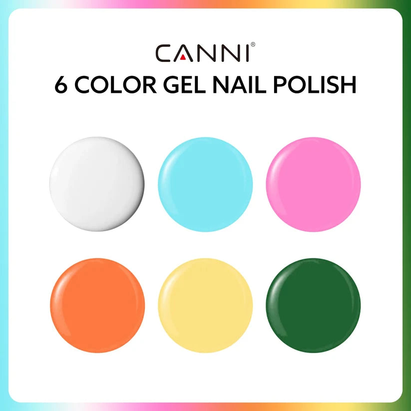 CANNI HEMA & TPO Free UV/LED sada gelových laků 6x9ml - 2303