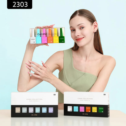CANNI HEMA & TPO Free UV/LED sada gelových laků 6x9ml - 2303