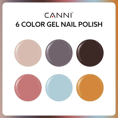 CANNI HEMA & TPO Free UV/LED sada gelových laků 6x9ml - 2304