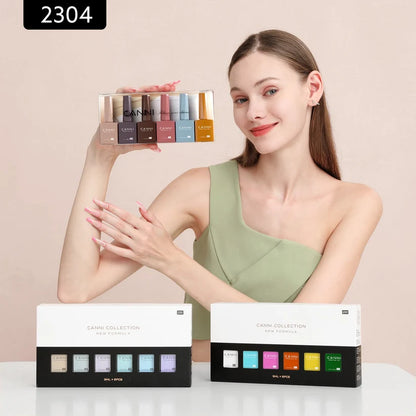 CANNI HEMA & TPO Free UV/LED sada gelových laků 6x9ml - 2304