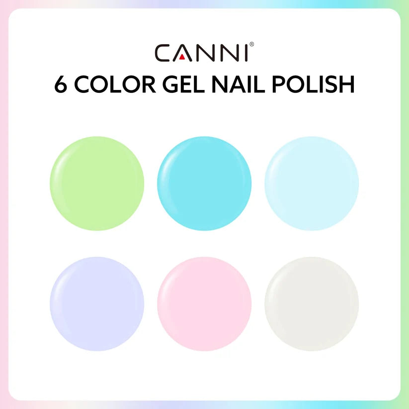 CANNI HEMA & TPO Free UV/LED sada gelových laků 6x9ml - 2305