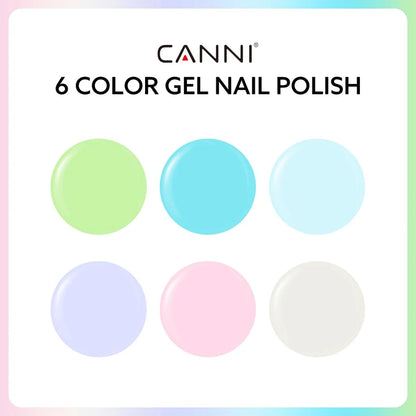 CANNI HEMA & TPO Free UV/LED sada gelových laků 6x9ml - 2305