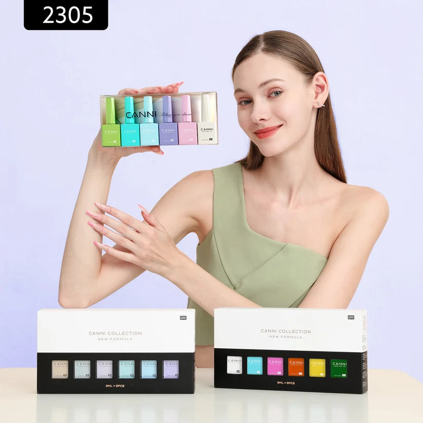 CANNI HEMA & TPO Free UV/LED sada gelových laků 6x9ml - 2305