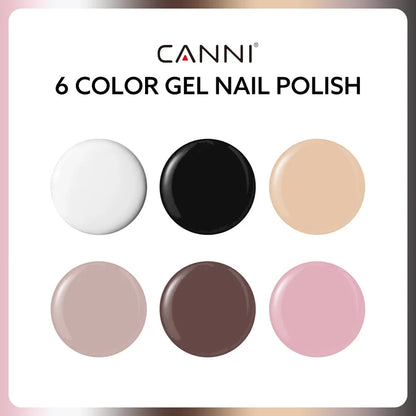 CANNI HEMA & TPO Free UV/LED sada gel laků 6x9ml - 2307