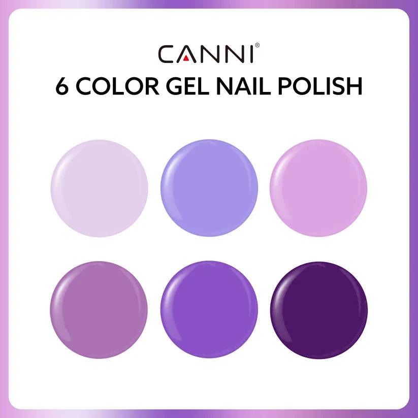 CANNI HEMA & TPO Free UV/LED sada gelových laků 6x9ml - 2308