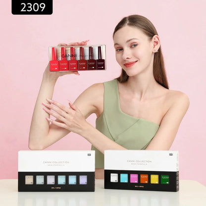 CANNI HEMA & TPO Free UV/LED sada gelových laků 6x9ml - 2309
