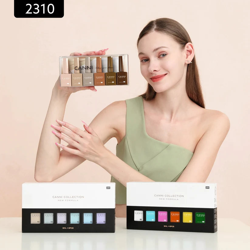 CANNI HEMA & TPO Free UV/LED sada gelových laků 6x9ml - 2310