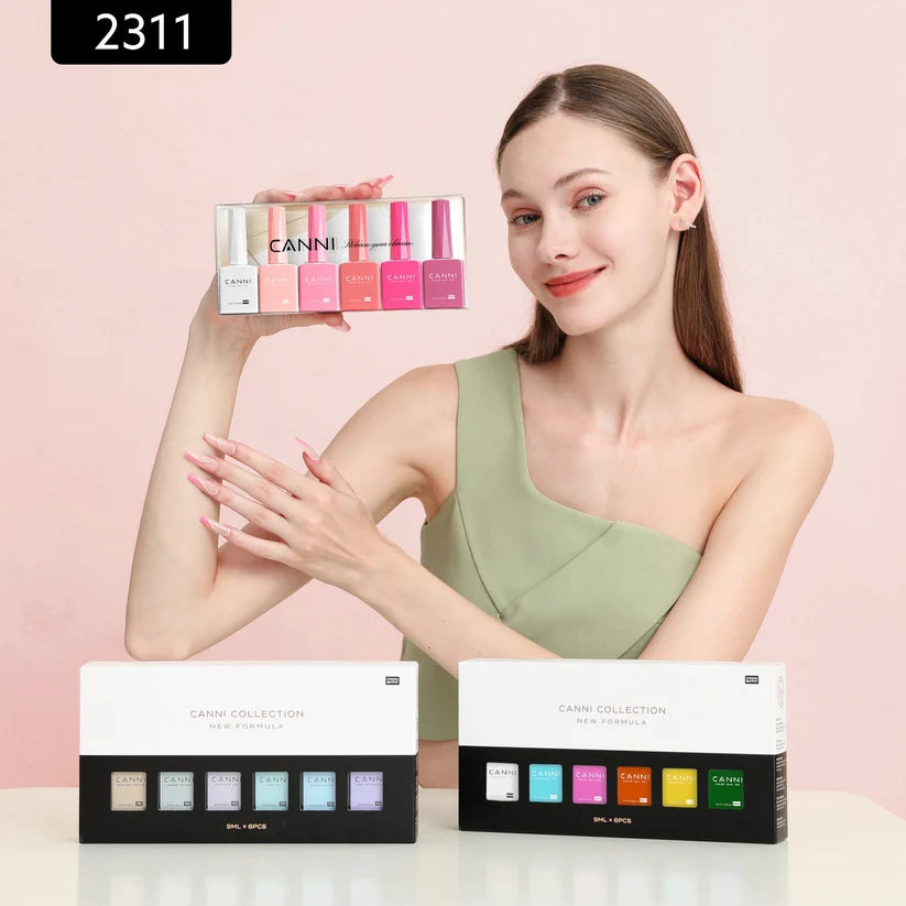 CANNI HEMA & TPO Free UV/LED sada gel laků 6x9ml - 2311
