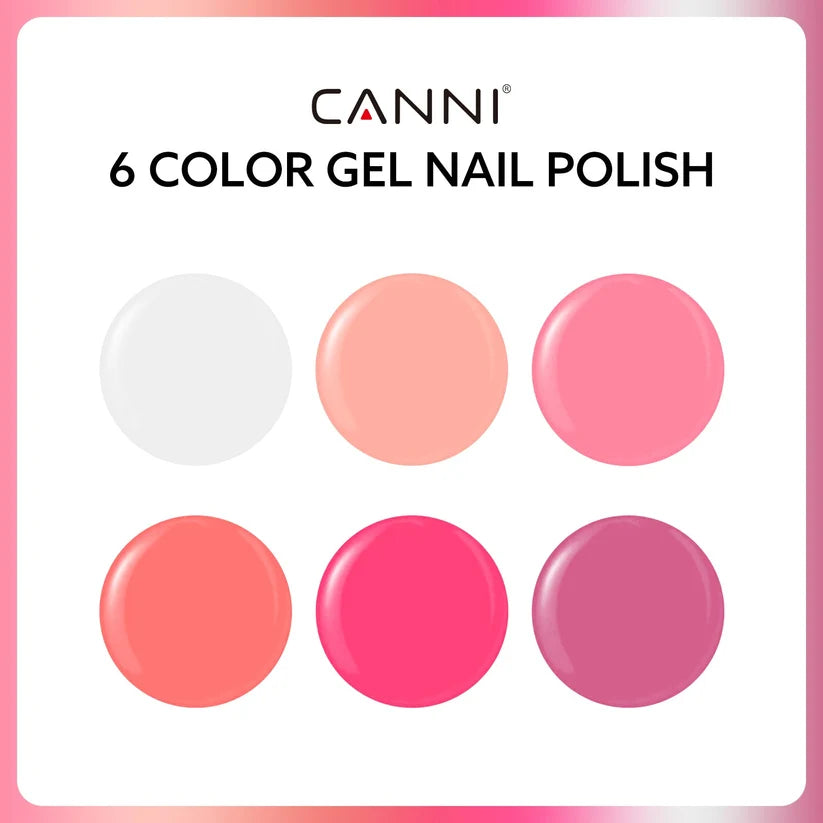 CANNI HEMA & TPO Free UV/LED sada gel laků 6x9ml - 2311