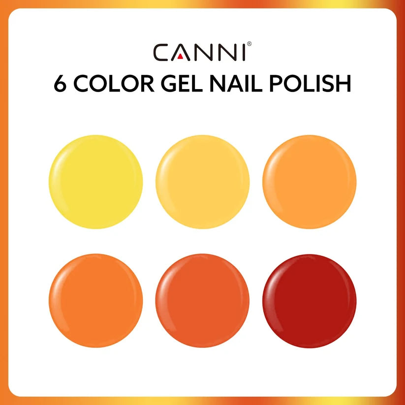 CANNI HEMA & TPO Free UV/LED sada gelových laků 6x9ml - 2312