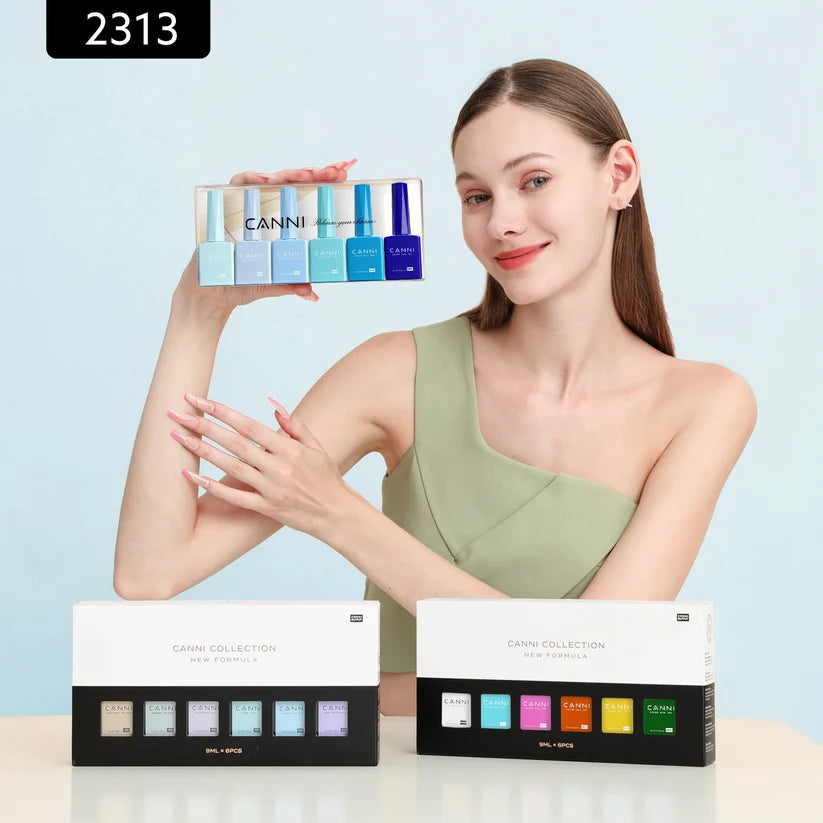 CANNI HEMA & TPO Free UV/LED sada gelových laků 6x9ml - 2313