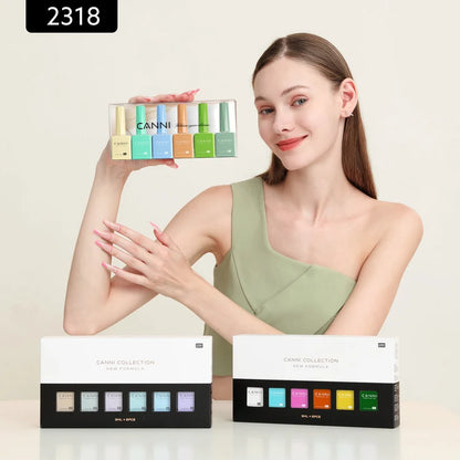 CANNI HEMA & TPO Free UV/LED sada gelových laků 6x9ml - 2318