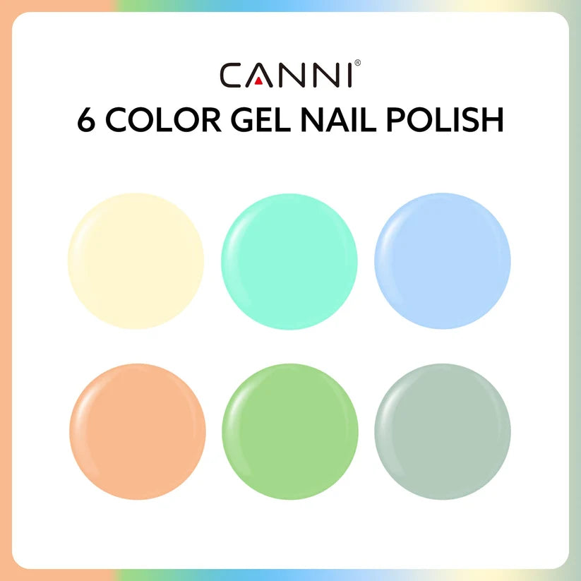 CANNI HEMA & TPO Free UV/LED sada gelových laků 6x9ml - 2318