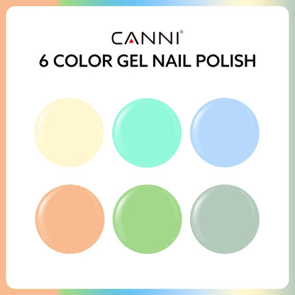 CANNI HEMA & TPO Free UV/LED sada gelových laků 6x9ml - 2318