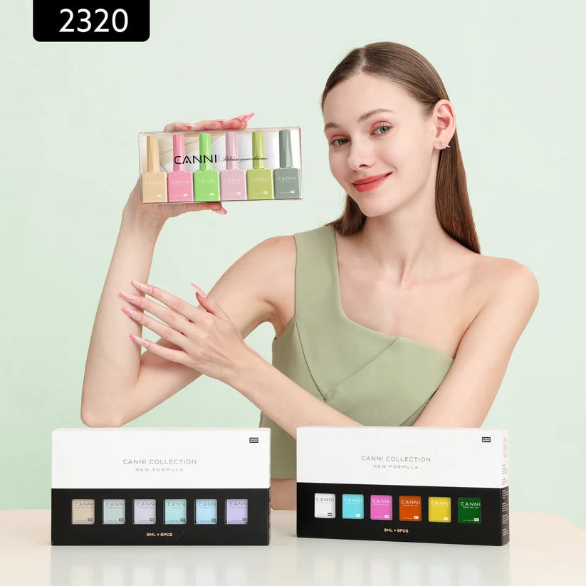 CANNI HEMA & TPO Free UV/LED sada gel laků 6x9ml - 2320