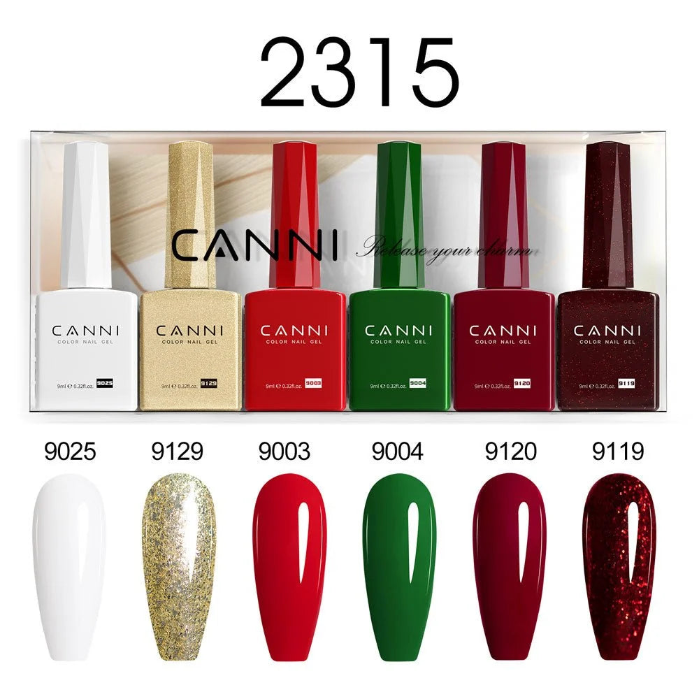 CANNI HEMA & TPO Free UV/LED sada gel laků 6x9ml - 2301