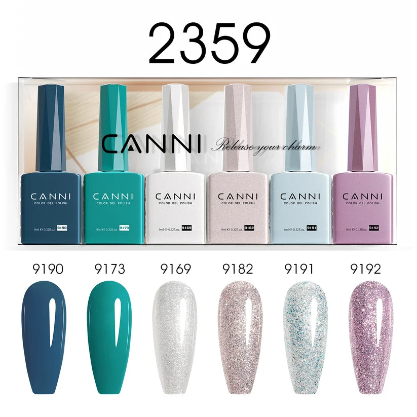 CANNI HEMA & TPO Free UV/LED sada gel laků 6x9ml - 2301